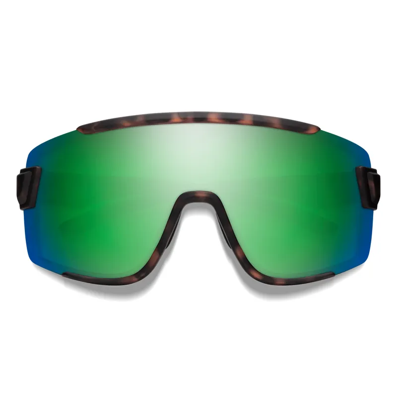 Smith Wildcat in Matte Tortoise with ChromaPop Polarized Green Mirror-1