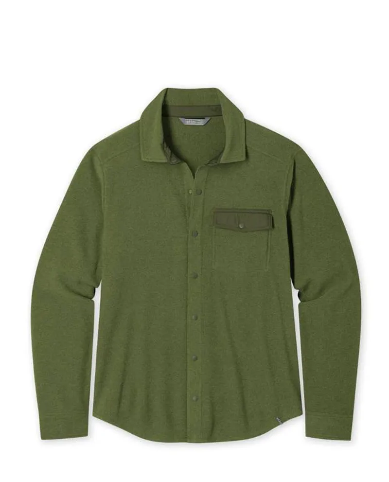 Stio Turpin Fleece Snap Shirt in Pine Forest