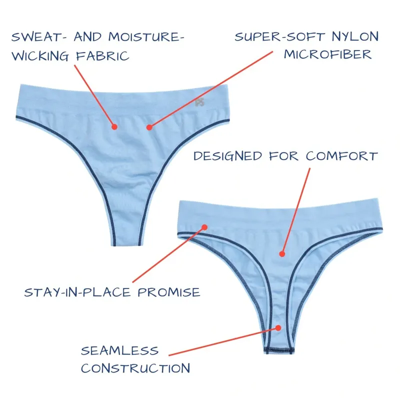 Paradis Sport Women's Seamless Thong in Summit Sky-1