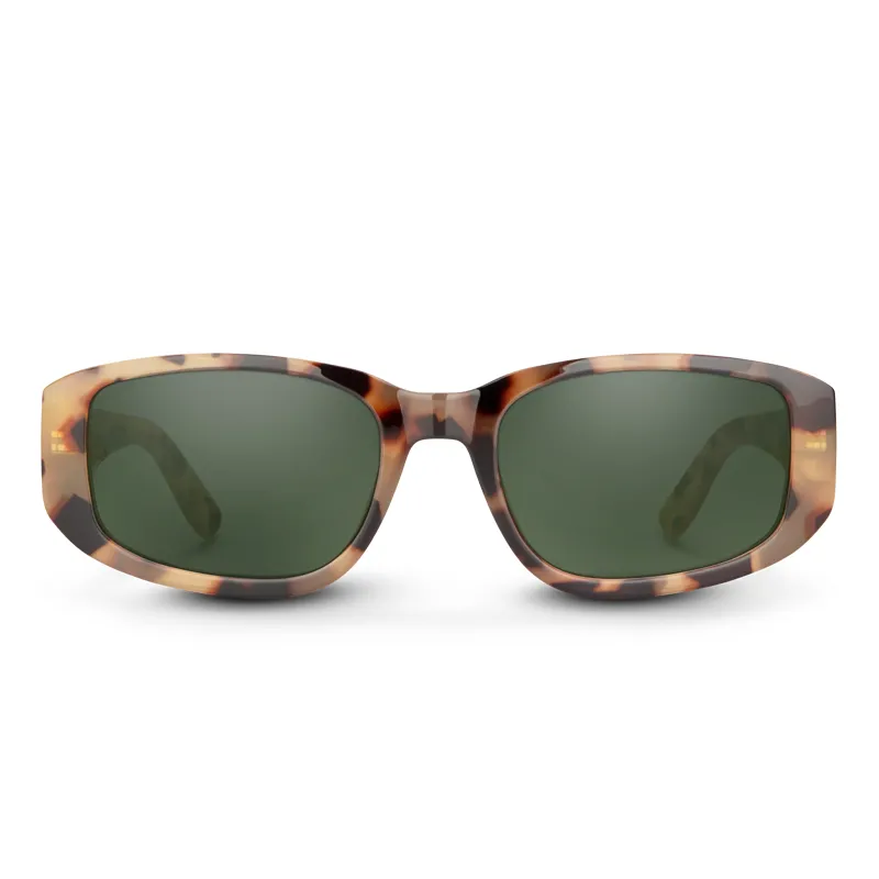 Suncloud Lane Sunglasses Yellow Tortoise w/Polarized Grey Green Lens-1