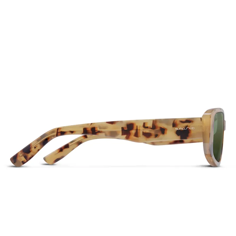 Suncloud Lane Sunglasses Yellow Tortoise w/Polarized Grey Green Lens-2