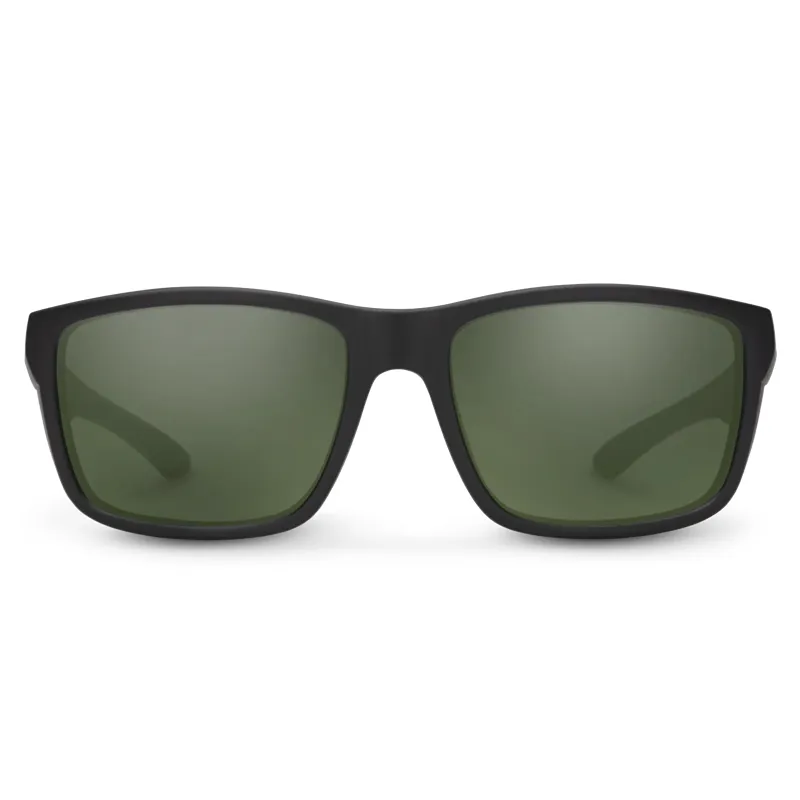 Suncloud Mayor Sunglasses Matte Black w/Polarized Grey Green Lens-1