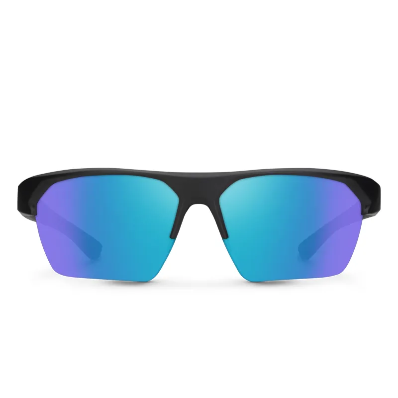 Suncloud Rival Sunglasses Matte Black w/Polarized Blue Mirror Lens-1