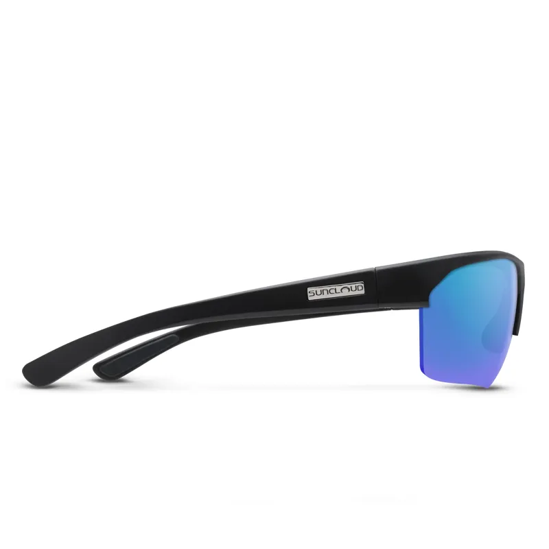 Suncloud Rival Sunglasses Matte Black w/Polarized Blue Mirror Lens-2