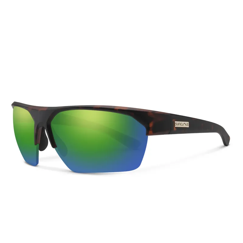 Suncloud Rival Sunglasses Matte Tortoise w/Polarized Green Mirror Lens