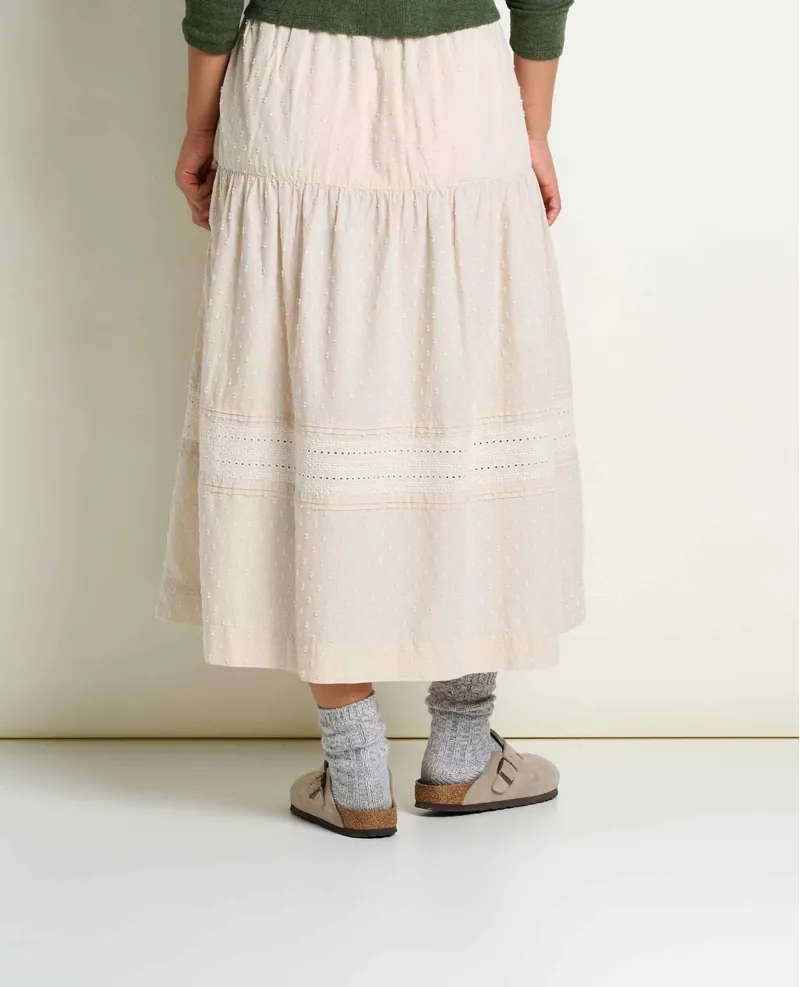 Toad and Co. Women's Airscape Midi Skirt in Limestone Pattern-1