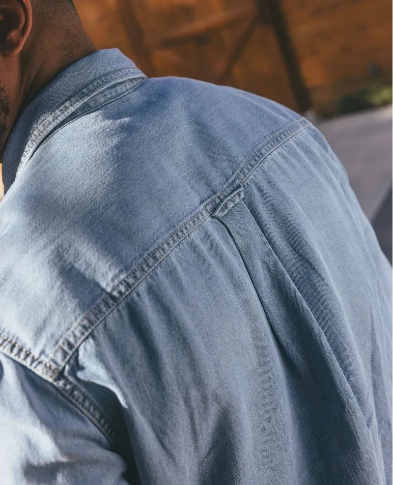 Toad and Co. Pinon Soft Denim Long Sleeve Shirt in Bar Harbor-3