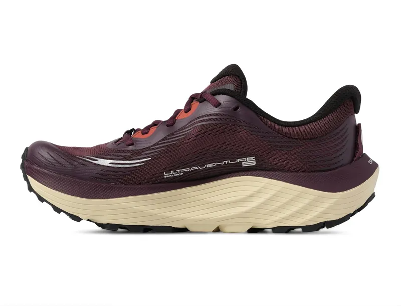 Topo Athletic Women's Ultraventure 5 in Maroon/Tan-1