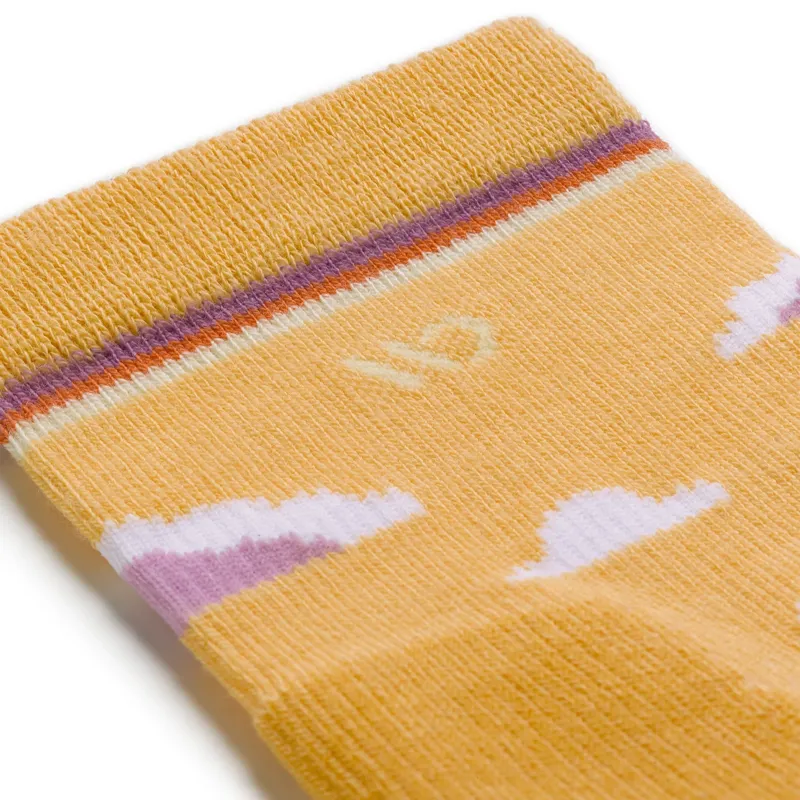 Wide Open Women's Cloud Hopper Micro Crew Socks in Sunset-1