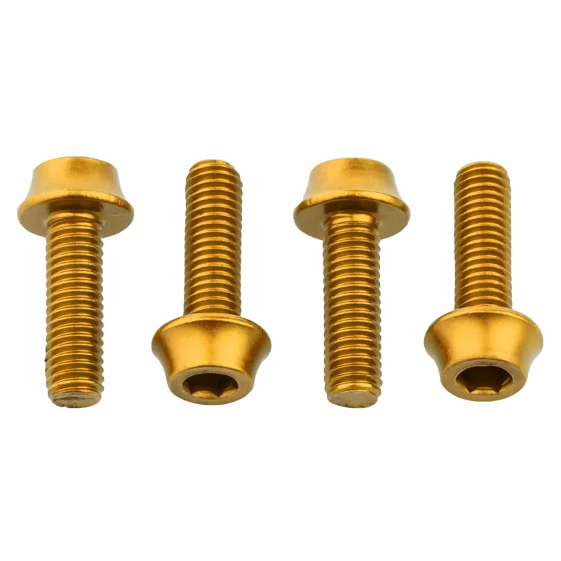 Wolf Tooth Water Bottle Cage Bolts in Gold