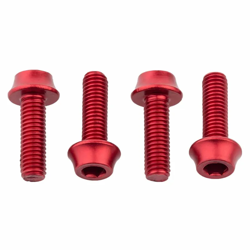Wolf Tooth Water Bottle Cage Bolts in Red