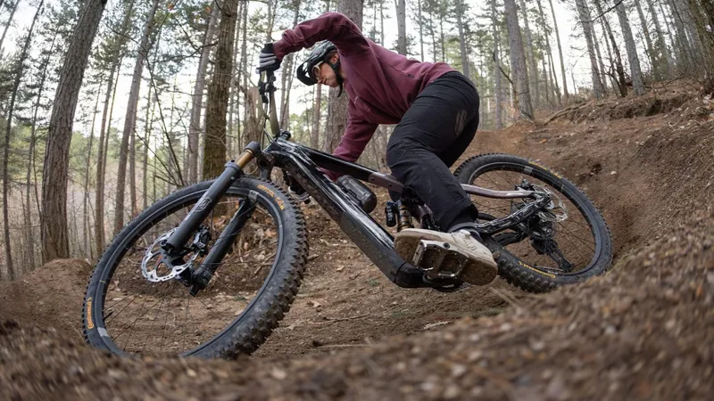 Pivot Cycles Shuttle AMP'd Ride GX Eagle in Burgundy Berry Freeze-5