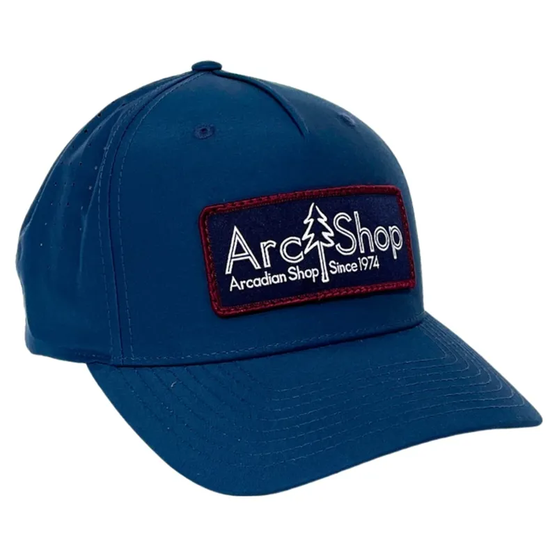 Arcadian Shop Arc Patch Perforated Cap in Navy