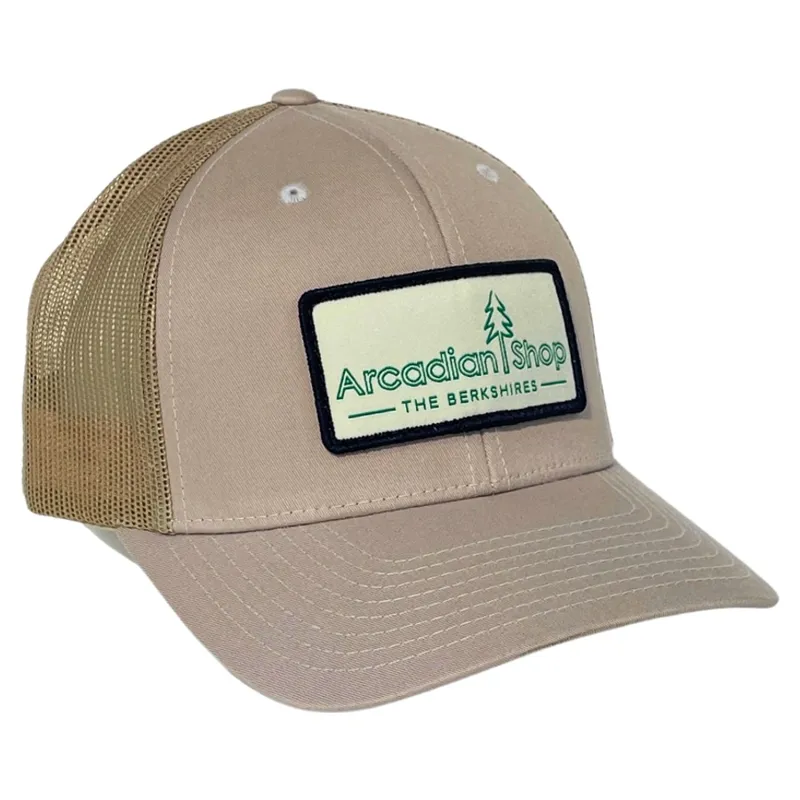 Arcadian Shop Arc Patch Trucker Cap in Khaki/Tan