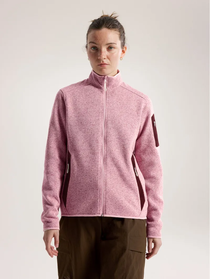 Arcteryx Women's Covert Cardigan in Bliss Heather/Mars-1
