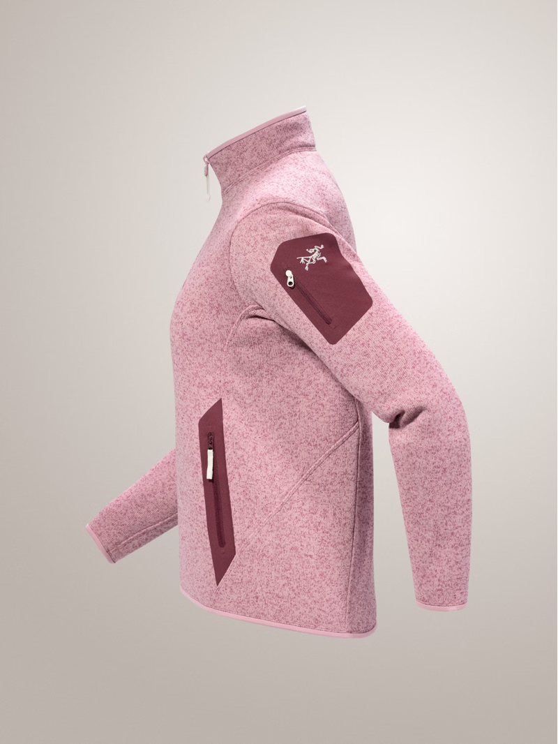 Arcteryx Women's Covert Cardigan in Bliss Heather/Mars-3