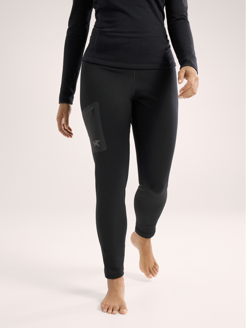 Arcteryx Women's Kyanite Baselayer Bottoms in Black-1
