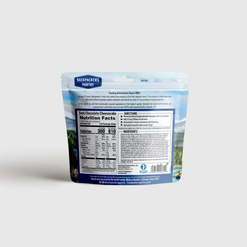 Backpackers Pantry Dark Chocolate Cheesecake 2 Person-1