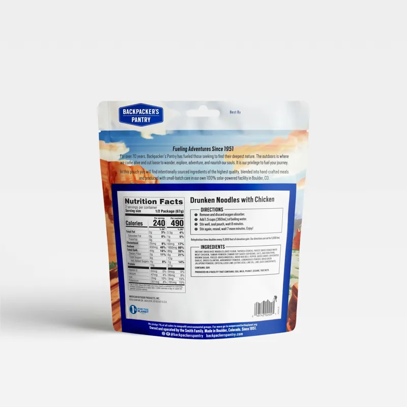 Backpackers Pantry Drunken Noodles with Chicken 2 Person-1