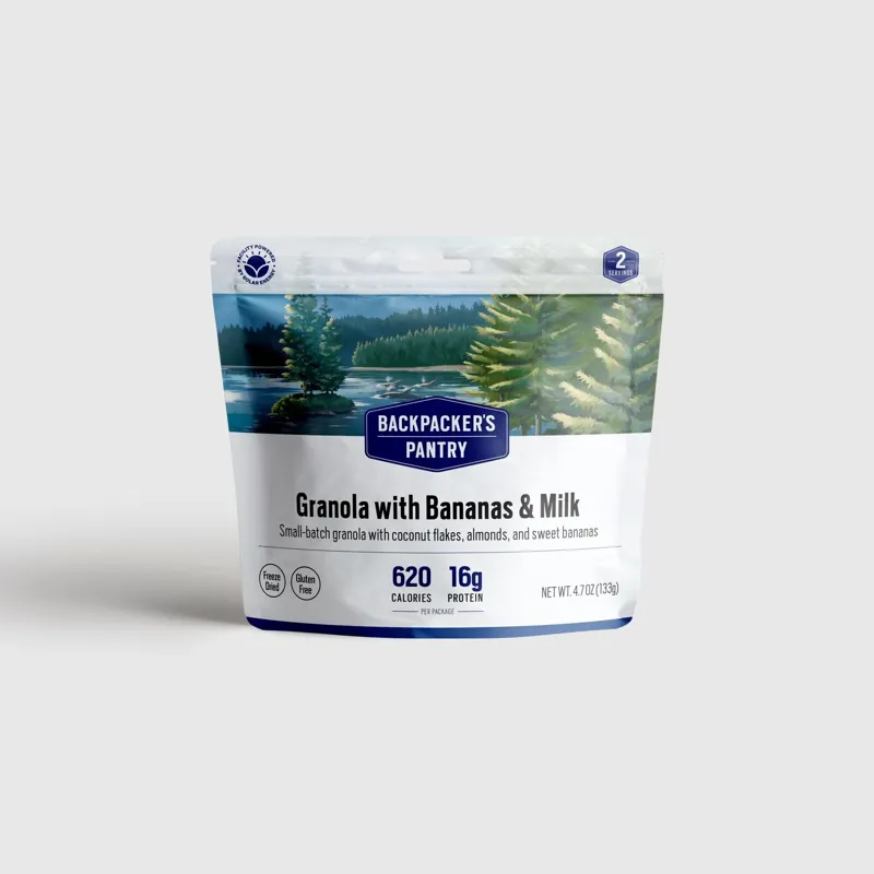 Backpackers Pantry Granola with Bananas and Milk 1 Person