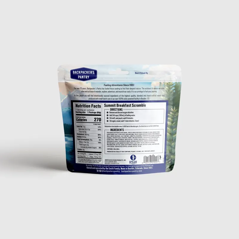 Backpackers Pantry Summit Breakfast Scramble 1 Person-1