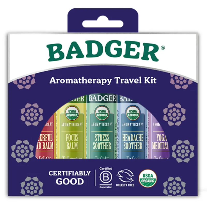Badger Aromatherapy Travel Kit 5 Pack