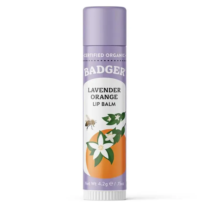 Badger Classic Lip Balm Stick Lavender Orange