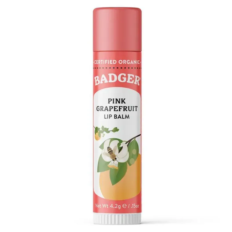 Badger Classic Lip Balm Stick Pink Grapefruit