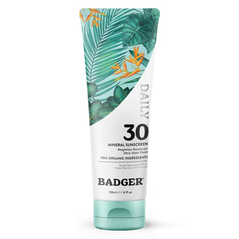 Badger Daily Mineral Sunscreen SPF 30 4 oz Tube