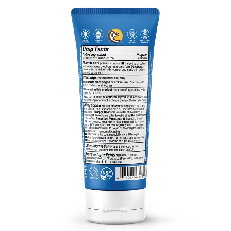 Badger Sport Mineral Sunscreen Cream SPF 40 2.9 oz Tube-1