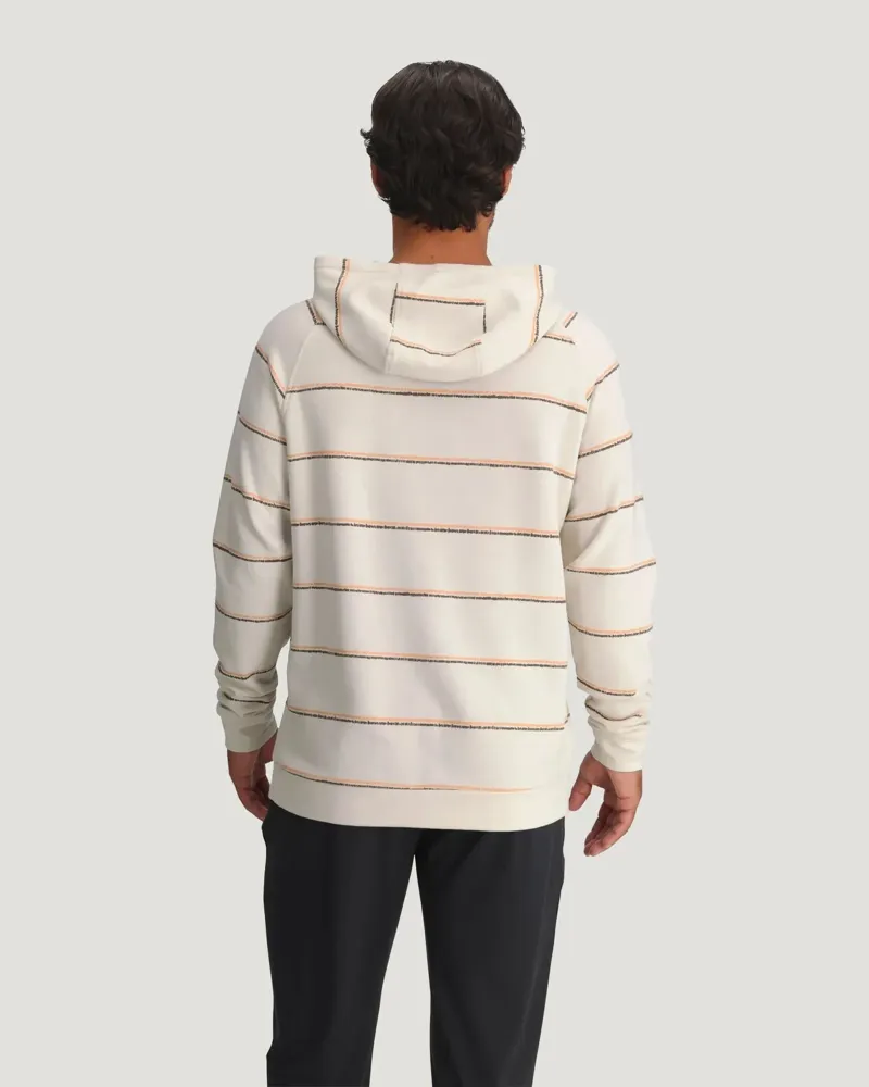 Free Fly Bamboo Lightweight Fleece Hoodie in Dash Double Stripe Birch-2