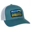 Arcadian Shop The Berkshires Patch Trucker Cap in Smoke Blue/White