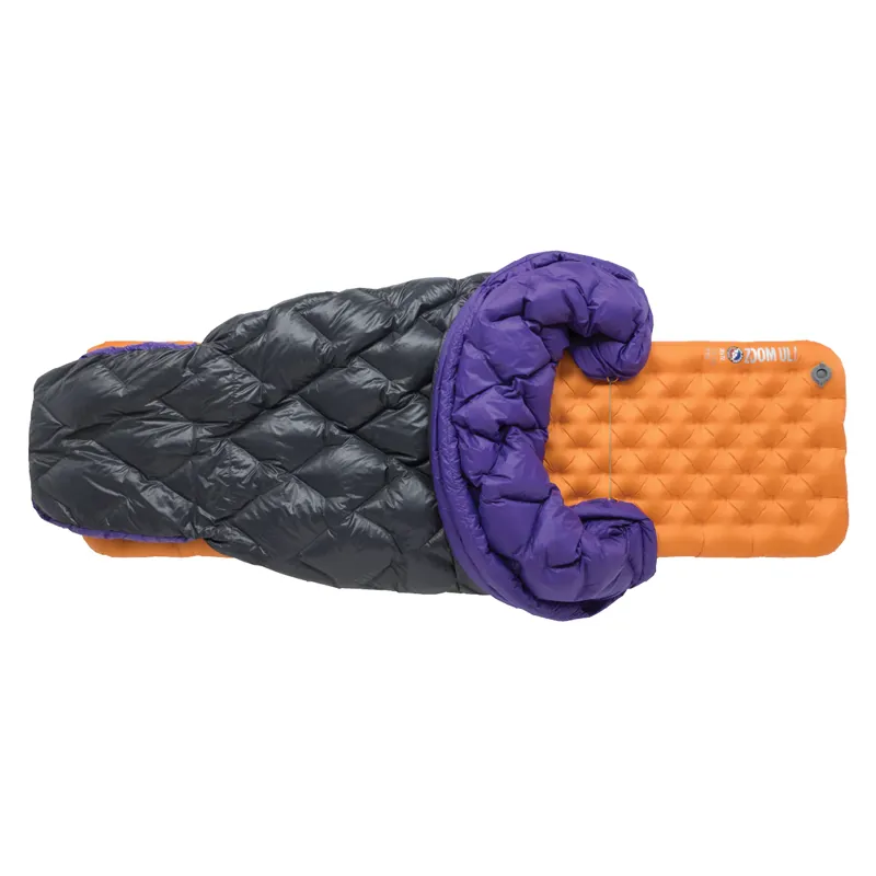 Big Agnes Fly Creek UL Quilt Sleeping Bag Long in Asphalt/Royal Purple-6