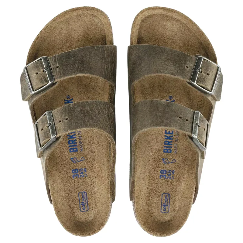 Birkenstock Arizona Soft Footbed Oiled Leather in Faded Khaki-1