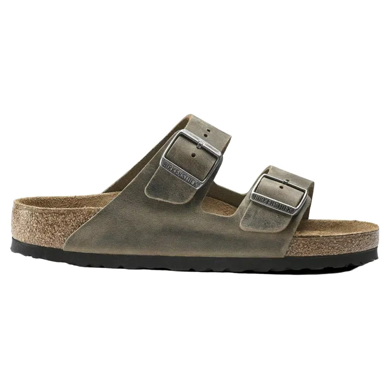 Birkenstock Arizona Soft Footbed Oiled Leather in Faded Khaki-2