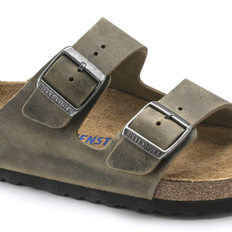 Birkenstock Arizona Soft Footbed Oiled Leather in Faded Khaki-4
