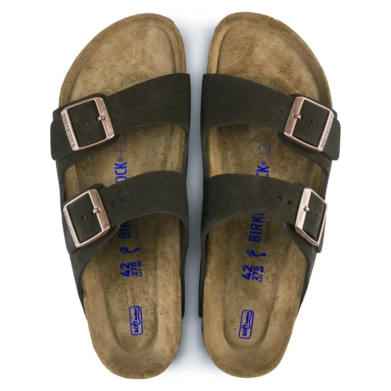 Birkenstock Arizona Soft Footbed Suede Leather in Mocca-1
