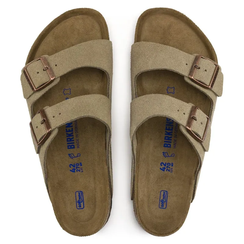 Birkenstock Arizona Soft Footbed Suede Leather in Taupe-1