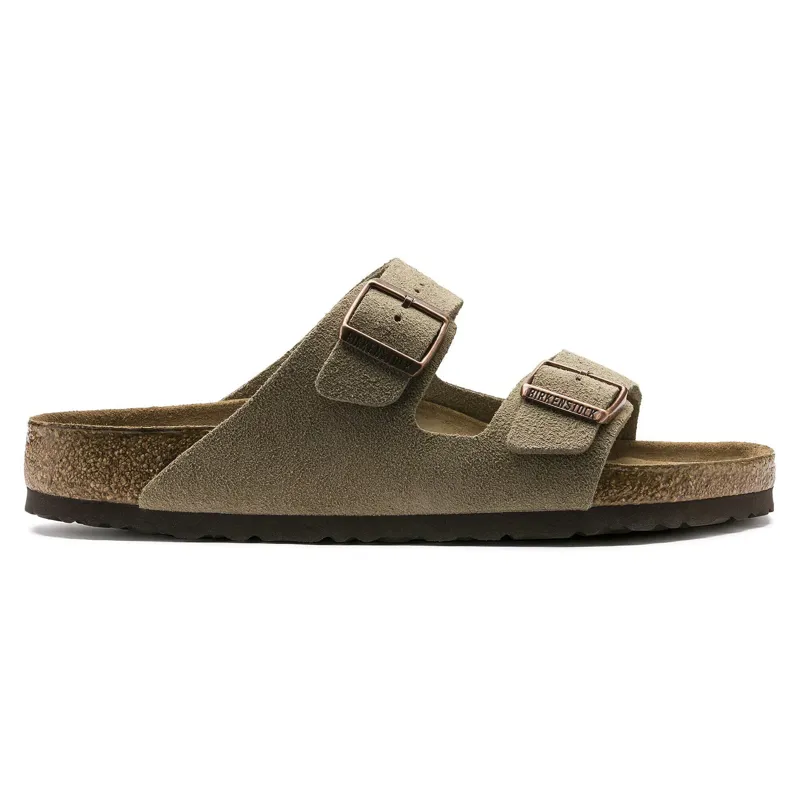Birkenstock Arizona Soft Footbed Suede Leather in Taupe-2