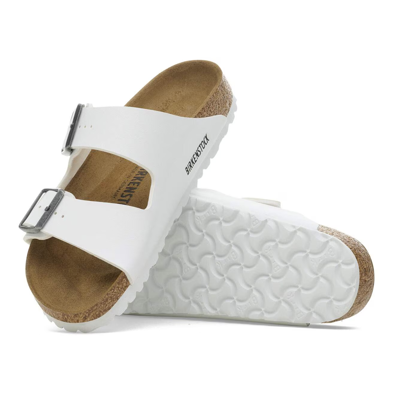 Birkenstock Women's Arizona Birko-Flor Sandal in White-1