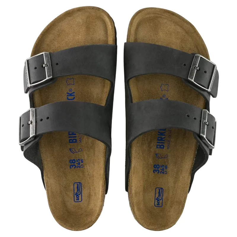 Birkenstock Women's Arizona Soft Footbed Oiled Leather in Black-1