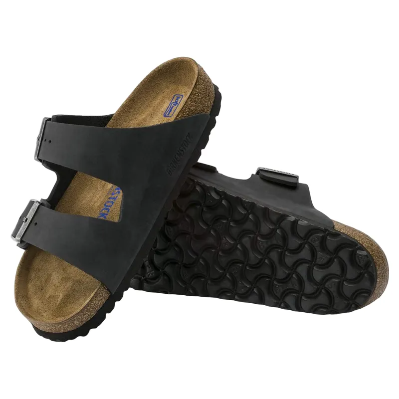 Birkenstock Women's Arizona Soft Footbed Oiled Leather in Black-3