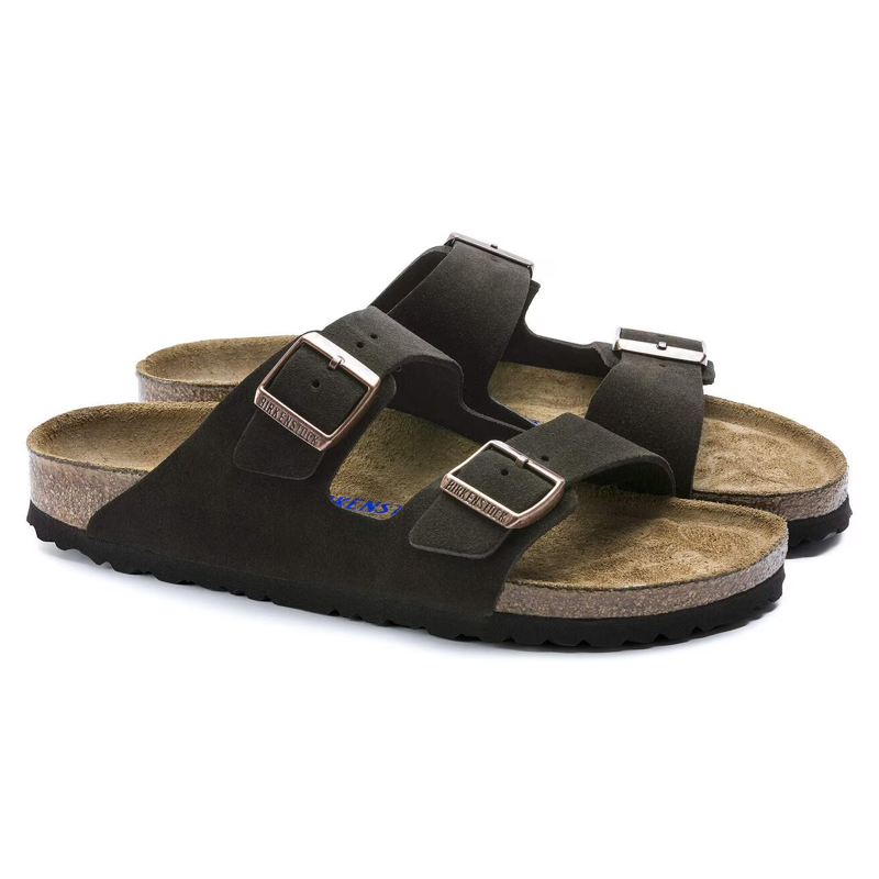 Birkenstock Women's Arizona Soft Footbed Suede Leather in Mocha-3