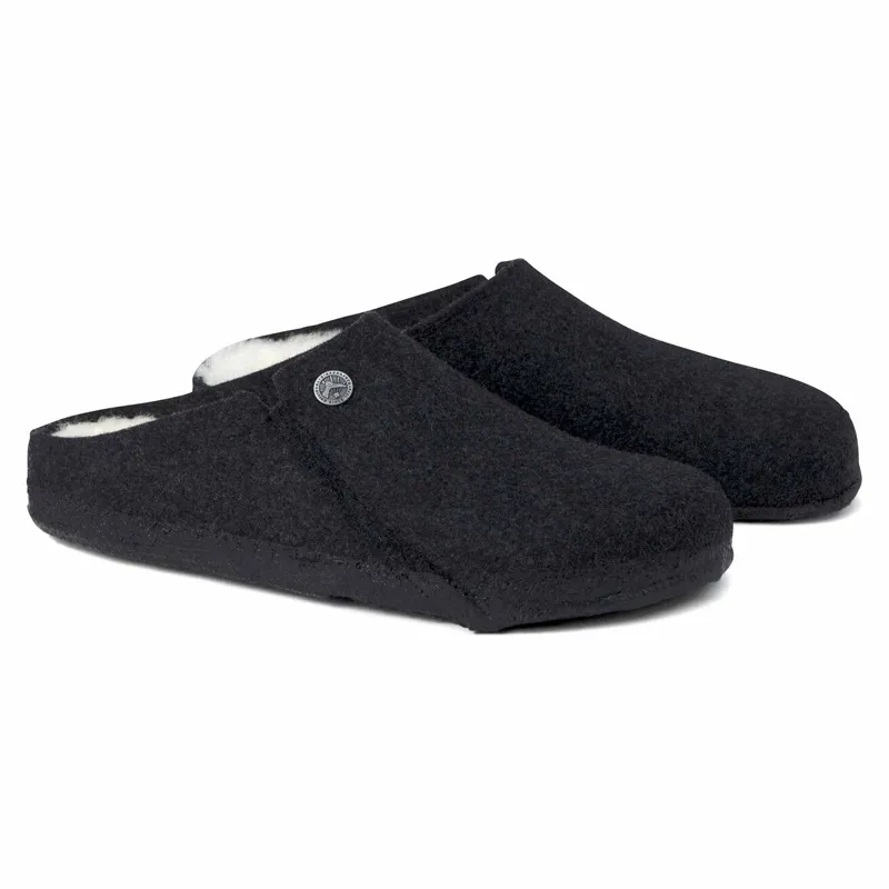 Birkenstock Zermatt Shearling Wool Felt Slipper in Anthracite-1