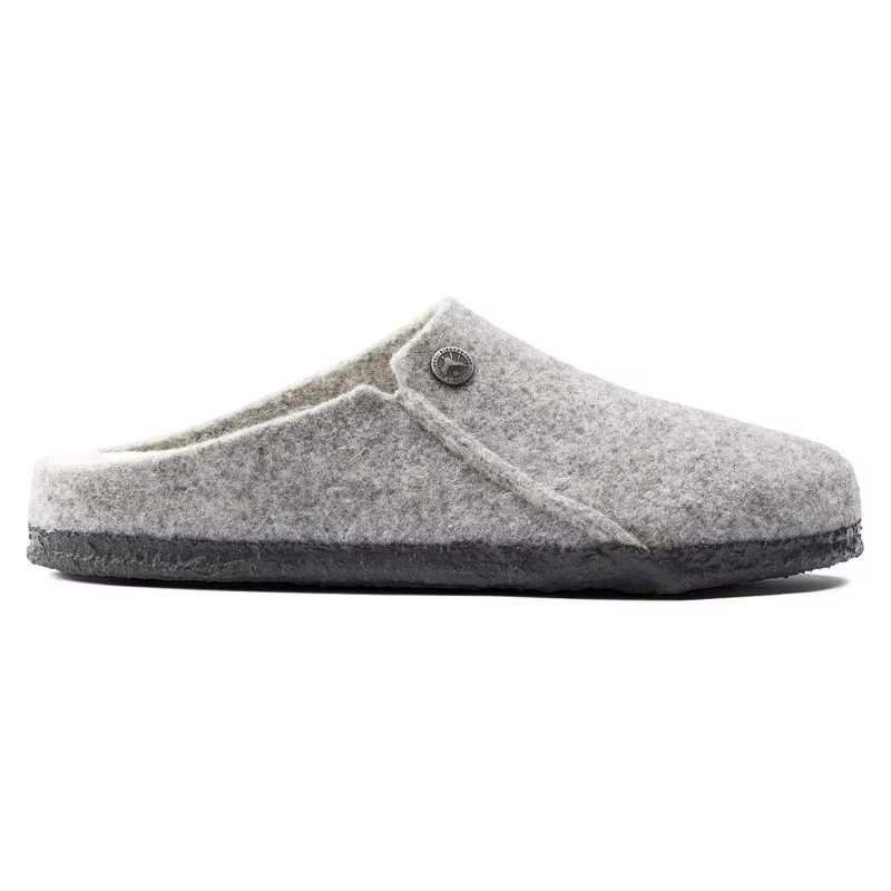 Birkenstock Zermatt Shearling Wool Felt Slipper in Light Gray-2