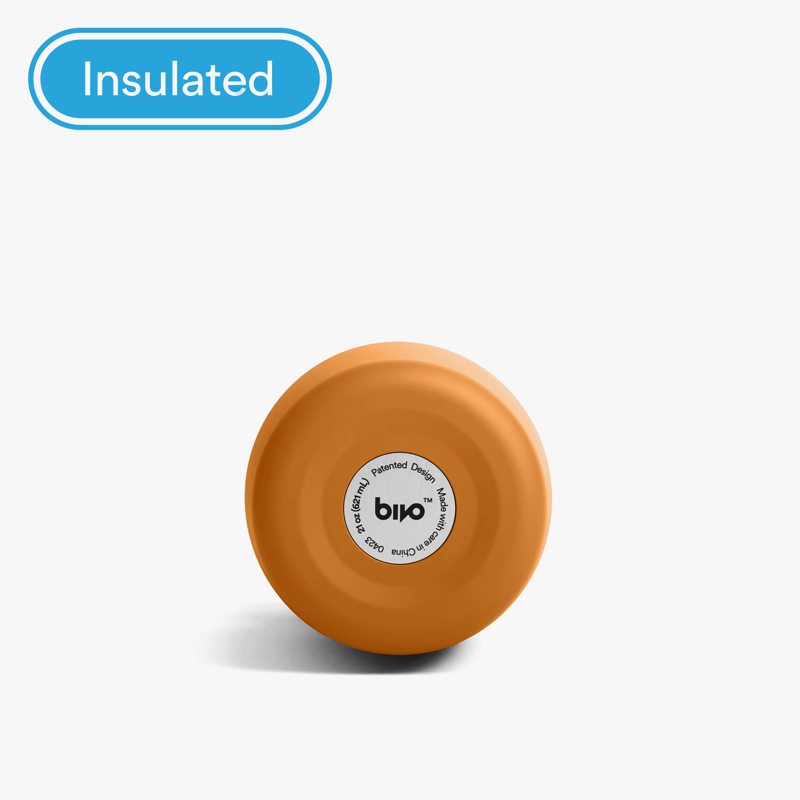 Bivo Trio 21 oz Insulated Water Bottle in Apricot-4