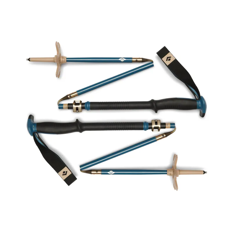 Black Diamond Traverse Compactor Ski Poles in Creek Blue-2