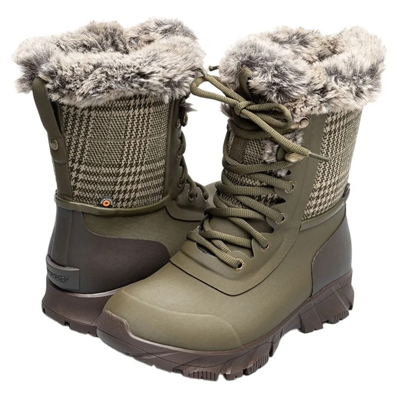Bogs Women's Arcata II Plaid Boot in Olive Mlti-1
