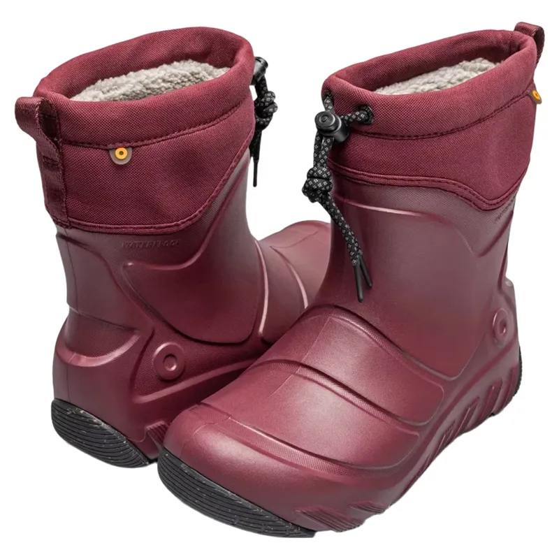 Bogs Women's Boga Boot Mid in Dark Cherry-3