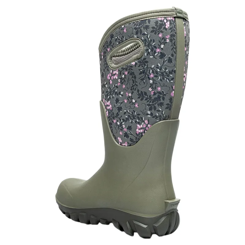 Bogs Women's Classic Seamless Tall Demure Floral Boots in Olive Mlti-2